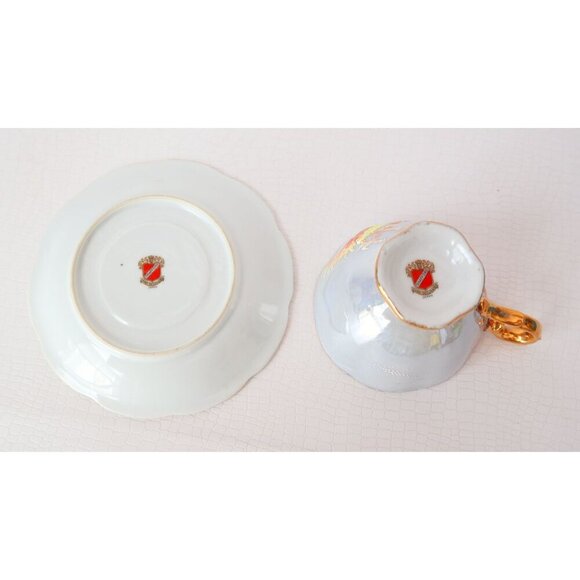 Vintage Lusterware Tea Cup & Saucer Teacup Dragonware - Picture 5 of 5